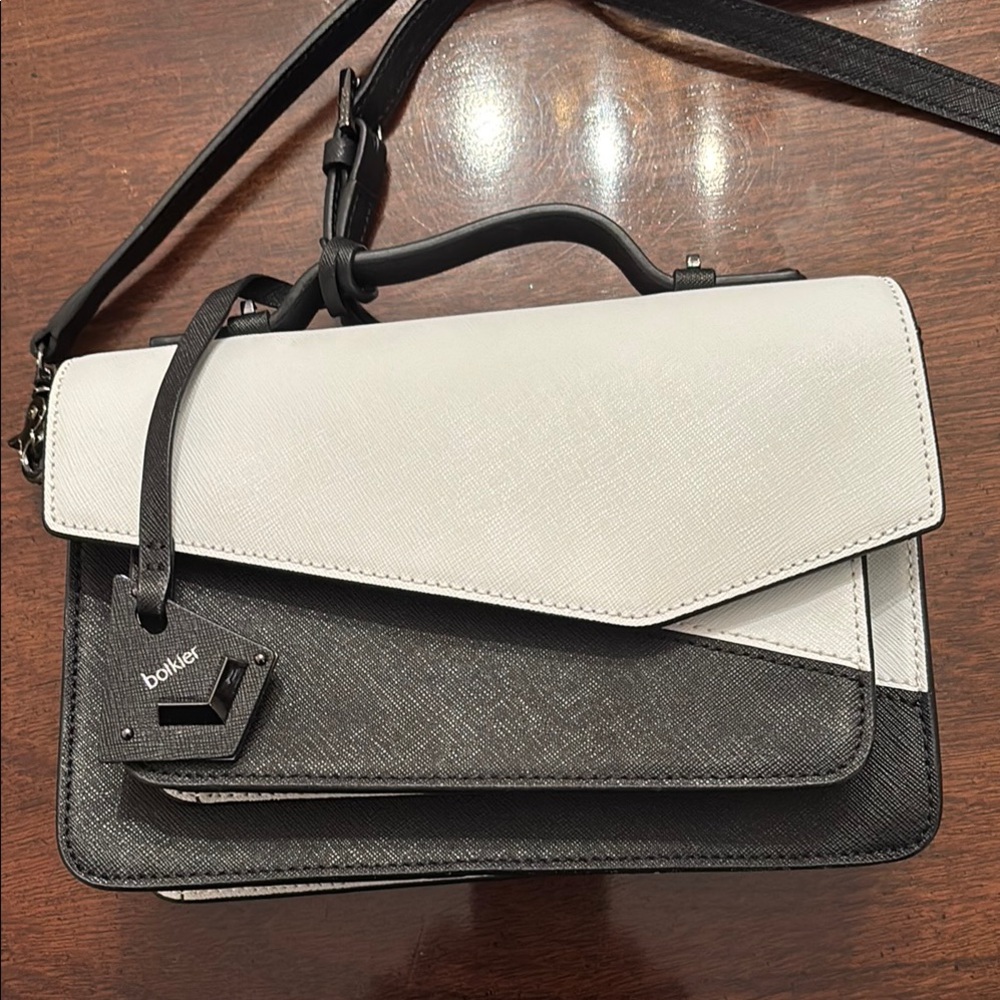 Botkier Black and White Crossbody Bag with Modern Design